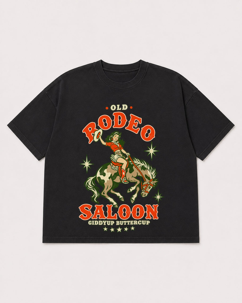 Mockup Boxy Heavyweight Tee Black product