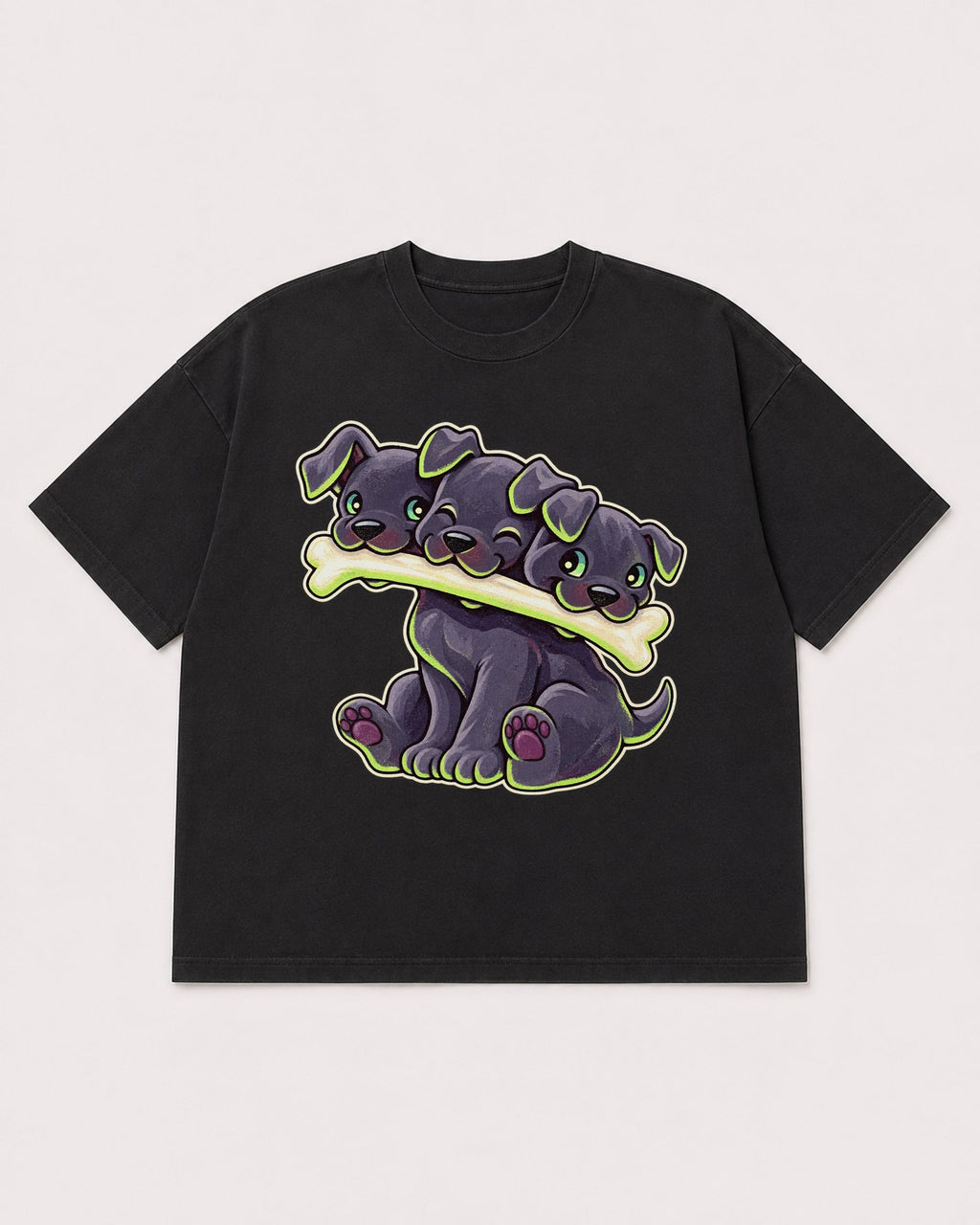 Mockup Boxy Heavyweight Tee Black product