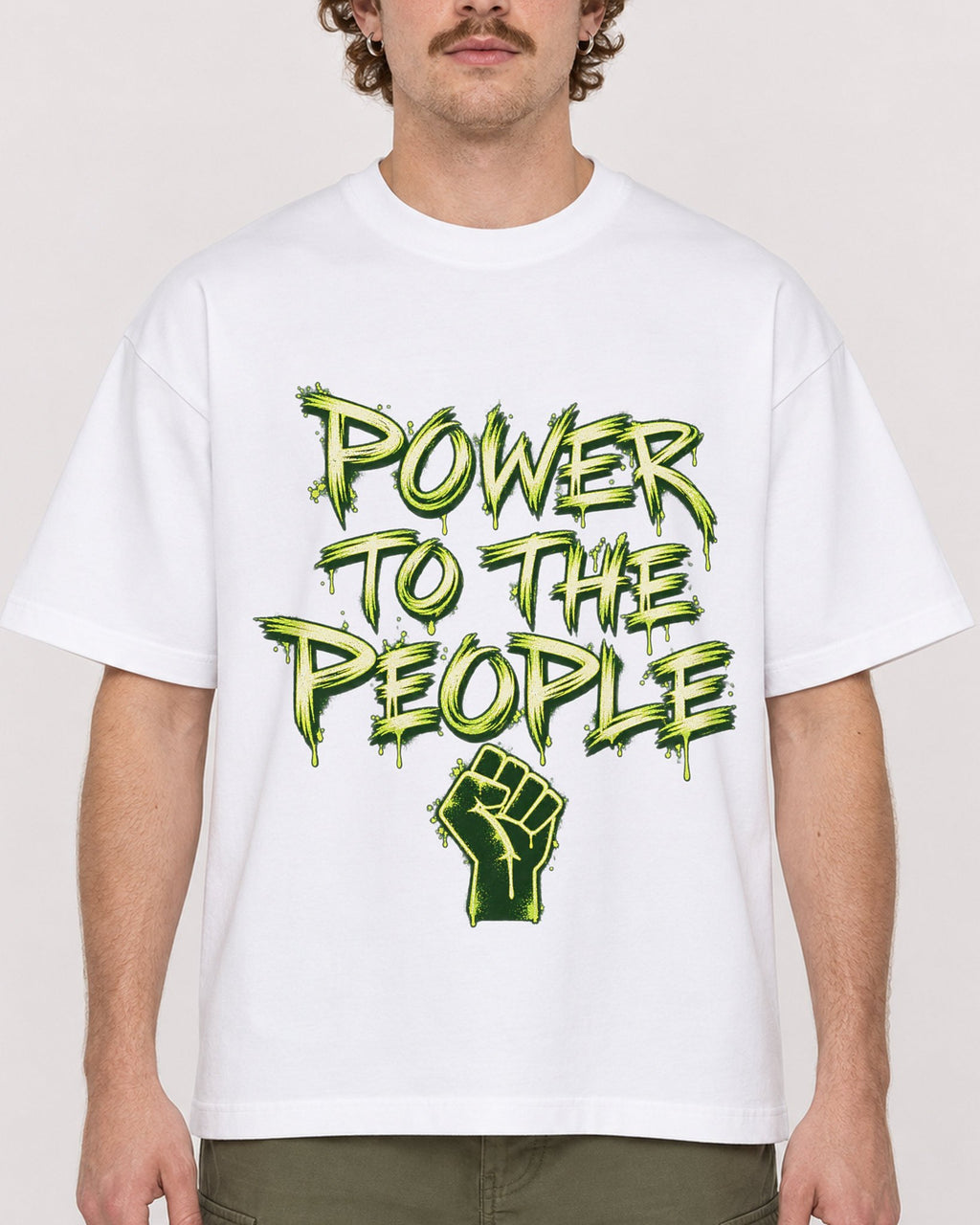 Mockup Boxy Heavyweight Tee White male close-up 09