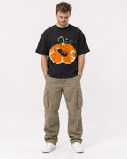 Mockup Boxy Heavyweight Tee Black male full-body 08