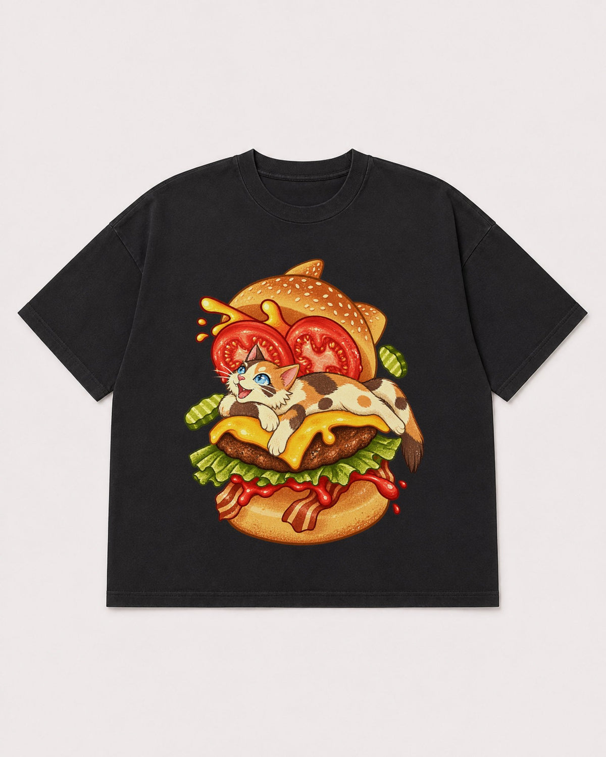 Mockup Boxy Heavyweight Tee Black product