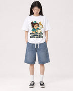Mockup Boxy Heavyweight Tee White female full-body 01