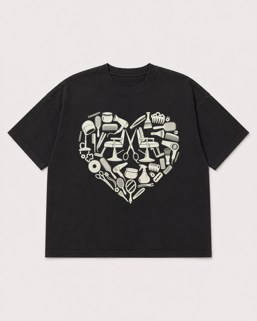 Mockup Boxy Heavyweight Tee Black product