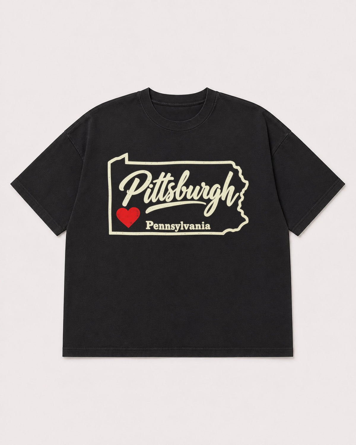 Mockup Boxy Heavyweight Tee Black product
