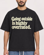 Mockup Boxy Heavyweight Tee Black male close-up 07