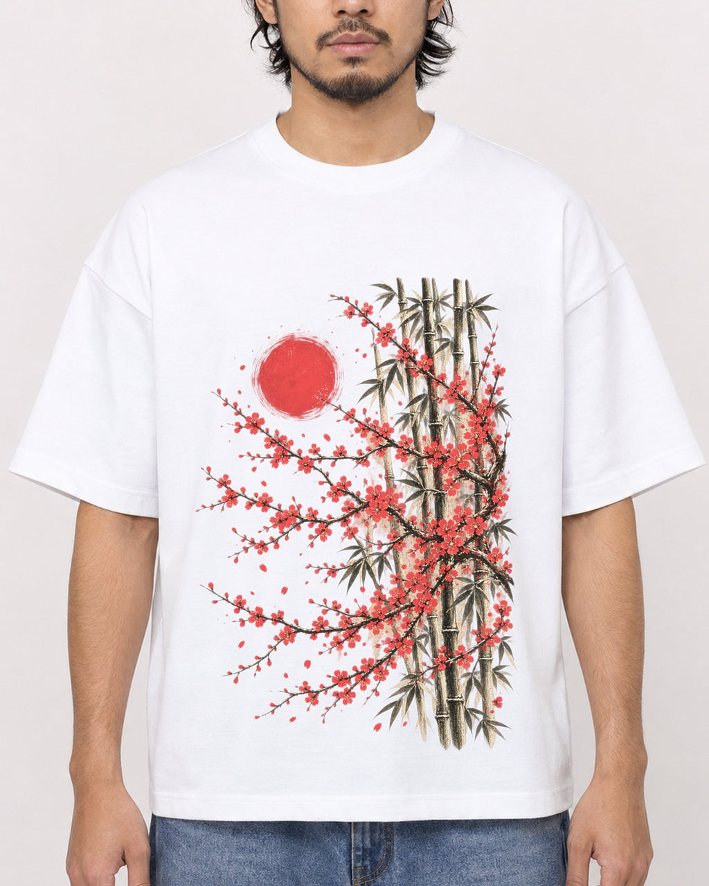 Mockup Boxy Heavyweight Tee White male close-up 22