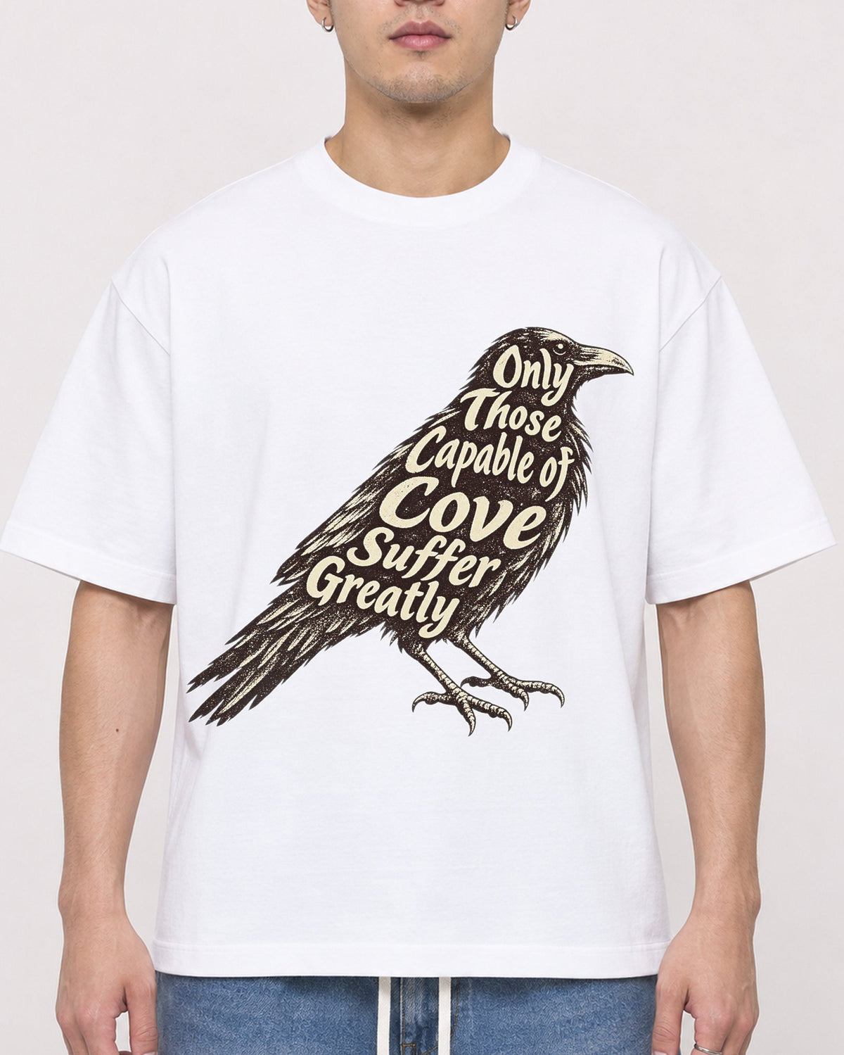 Mockup Boxy Heavyweight Tee White male close-up 13