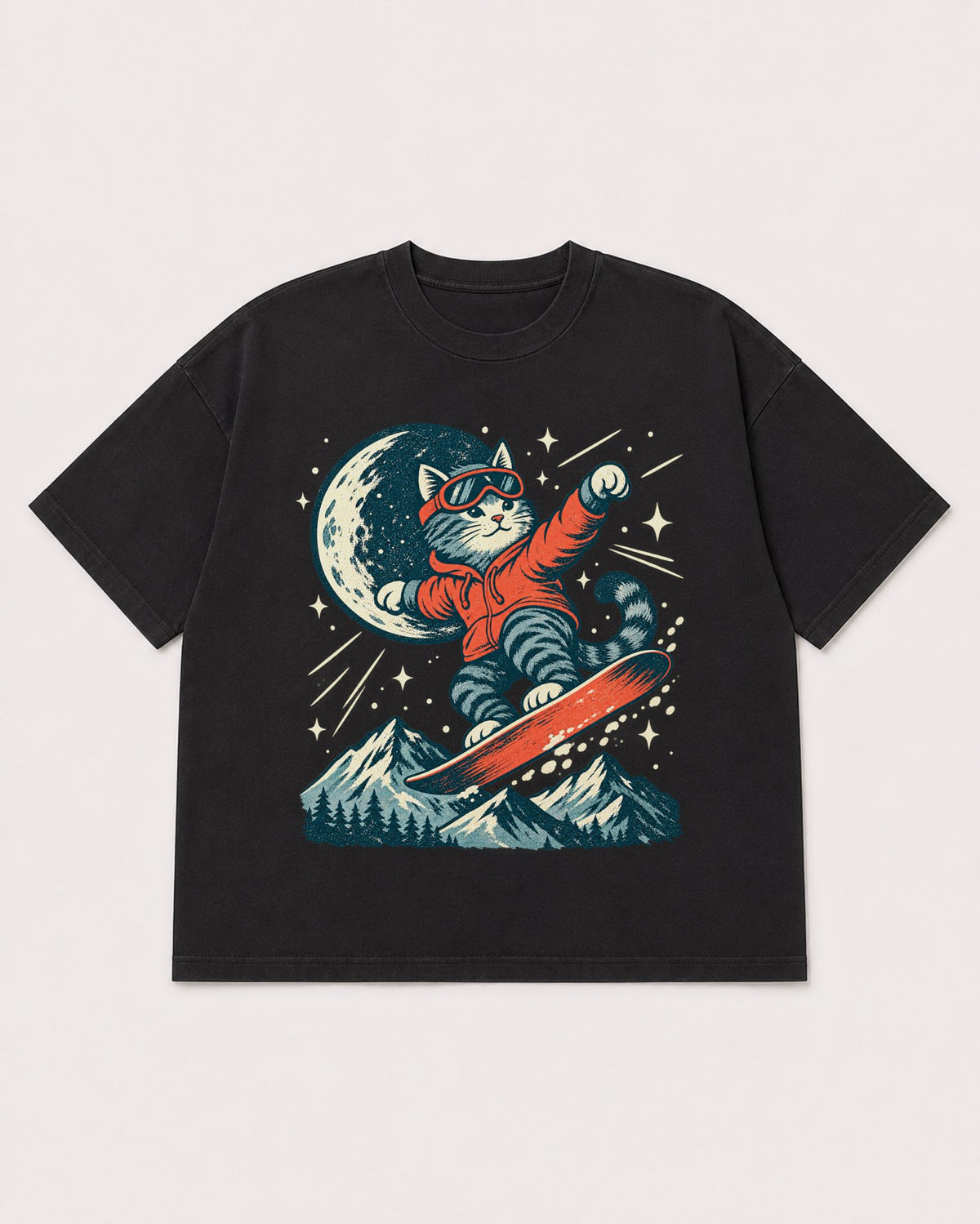 Mockup Boxy Heavyweight Tee Black product