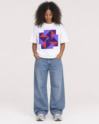 Mockup Boxy Heavyweight Tee White female full-body 05