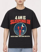 Mockup Boxy Heavyweight Tee Black male close-up 01