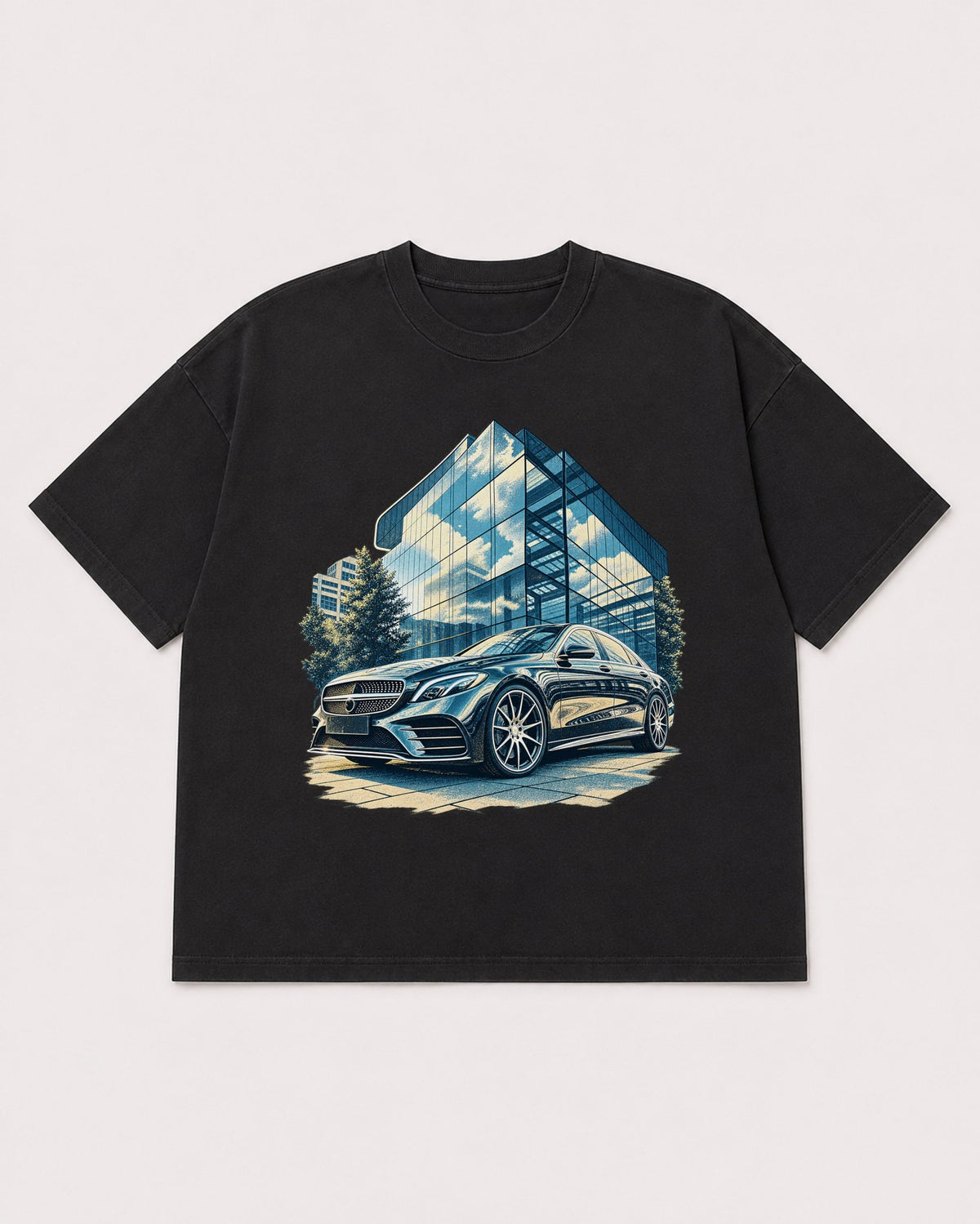 Mockup Boxy Heavyweight Tee Black product