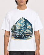 Mockup Boxy Heavyweight Tee White male close-up 30