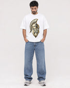 Mockup Boxy Heavyweight Tee White male full-body 07
