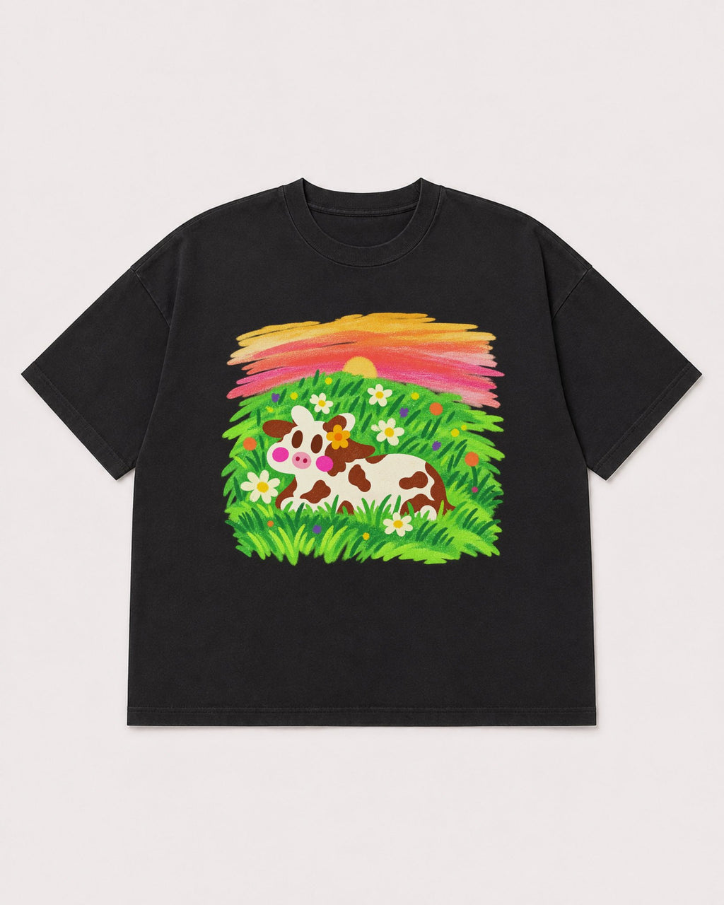 Mockup Boxy Heavyweight Tee Black product