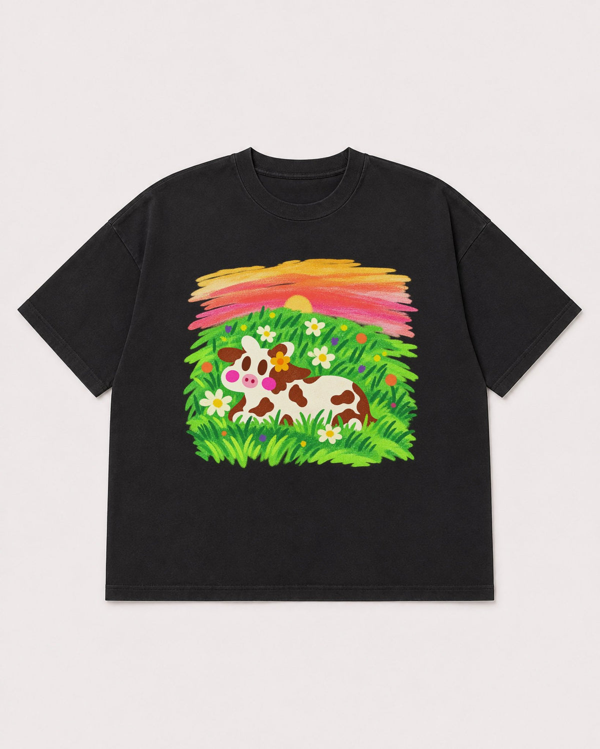 Mockup Boxy Heavyweight Tee Black product