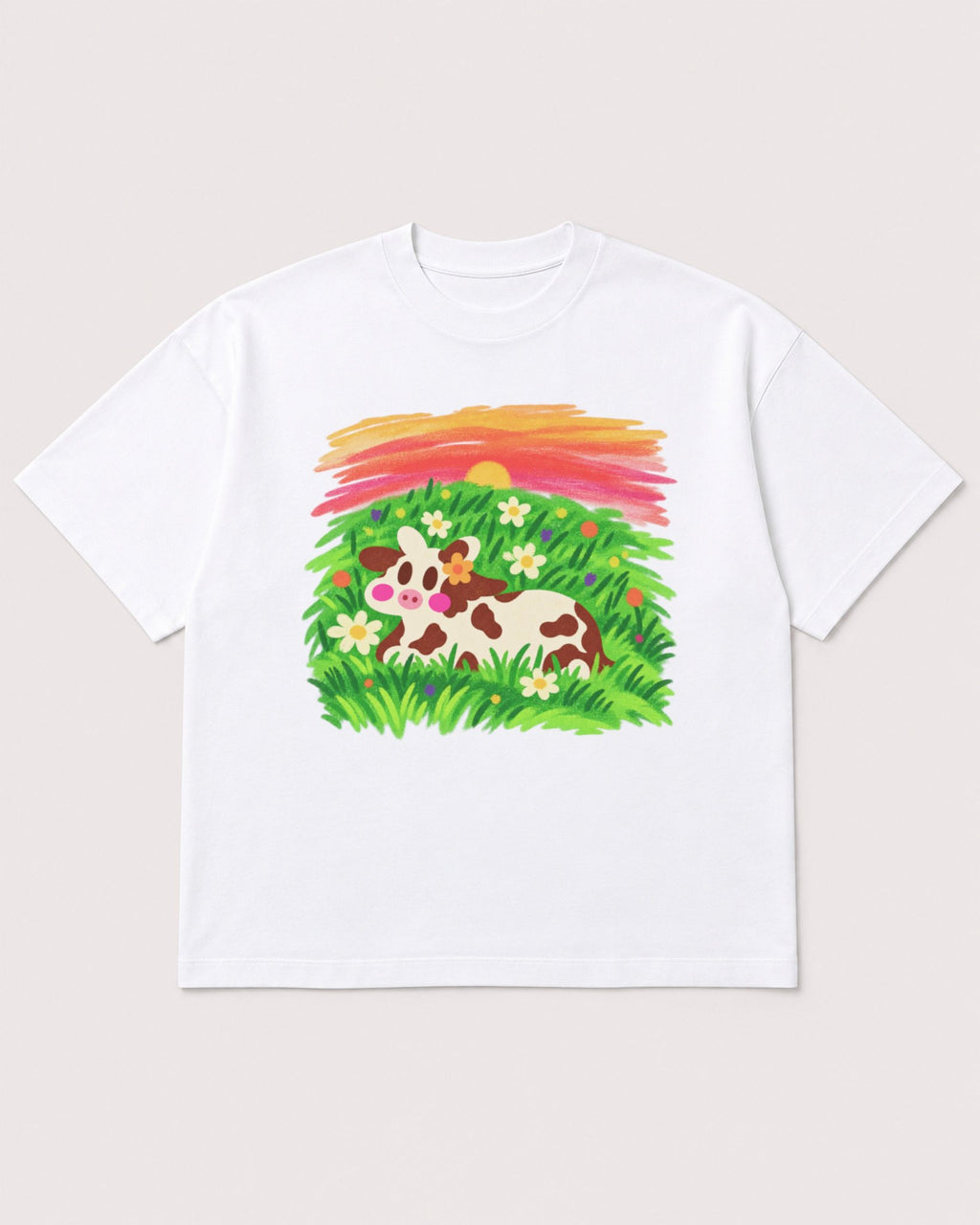 Mockup Boxy Heavyweight Tee White product