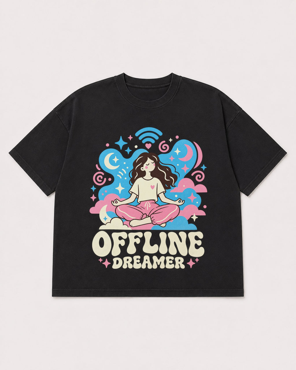 Mockup Boxy Heavyweight Tee Black product