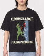 Mockup Boxy Heavyweight Tee Black male close-up 41