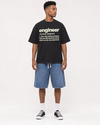 Mockup Boxy Heavyweight Tee Black male full-body 15