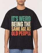 Mockup Boxy Heavyweight Tee Black male close-up 10