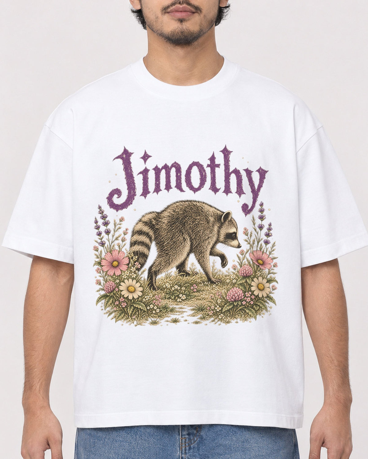 Mockup Boxy Heavyweight Tee White male close-up 02