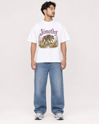 Mockup Boxy Heavyweight Tee White male full-body 02
