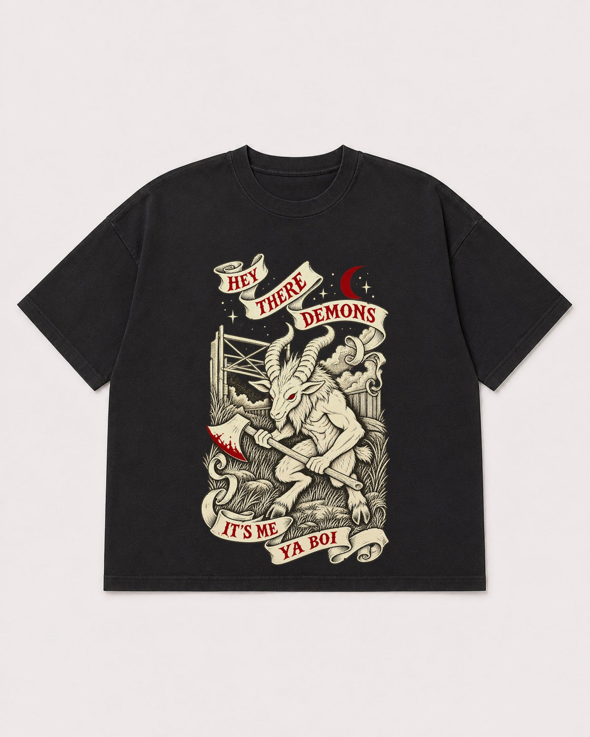 Mockup Boxy Heavyweight Tee Black product
