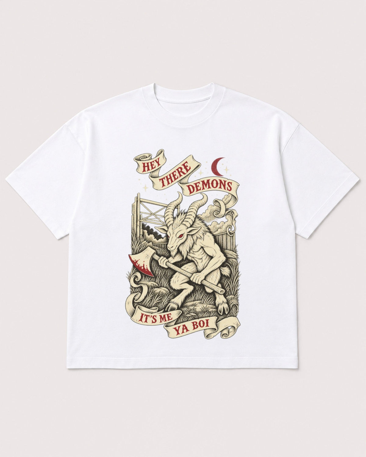 Mockup Boxy Heavyweight Tee White product