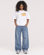 Mockup Boxy Heavyweight Tee White female full-body 05