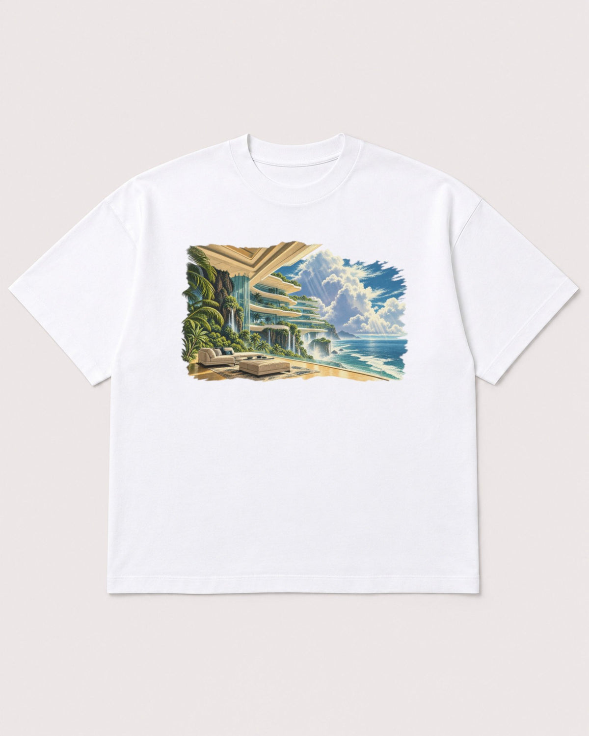 Mockup Boxy Heavyweight Tee White product