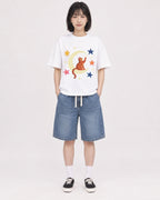 Mockup Boxy Heavyweight Tee White female full-body 11