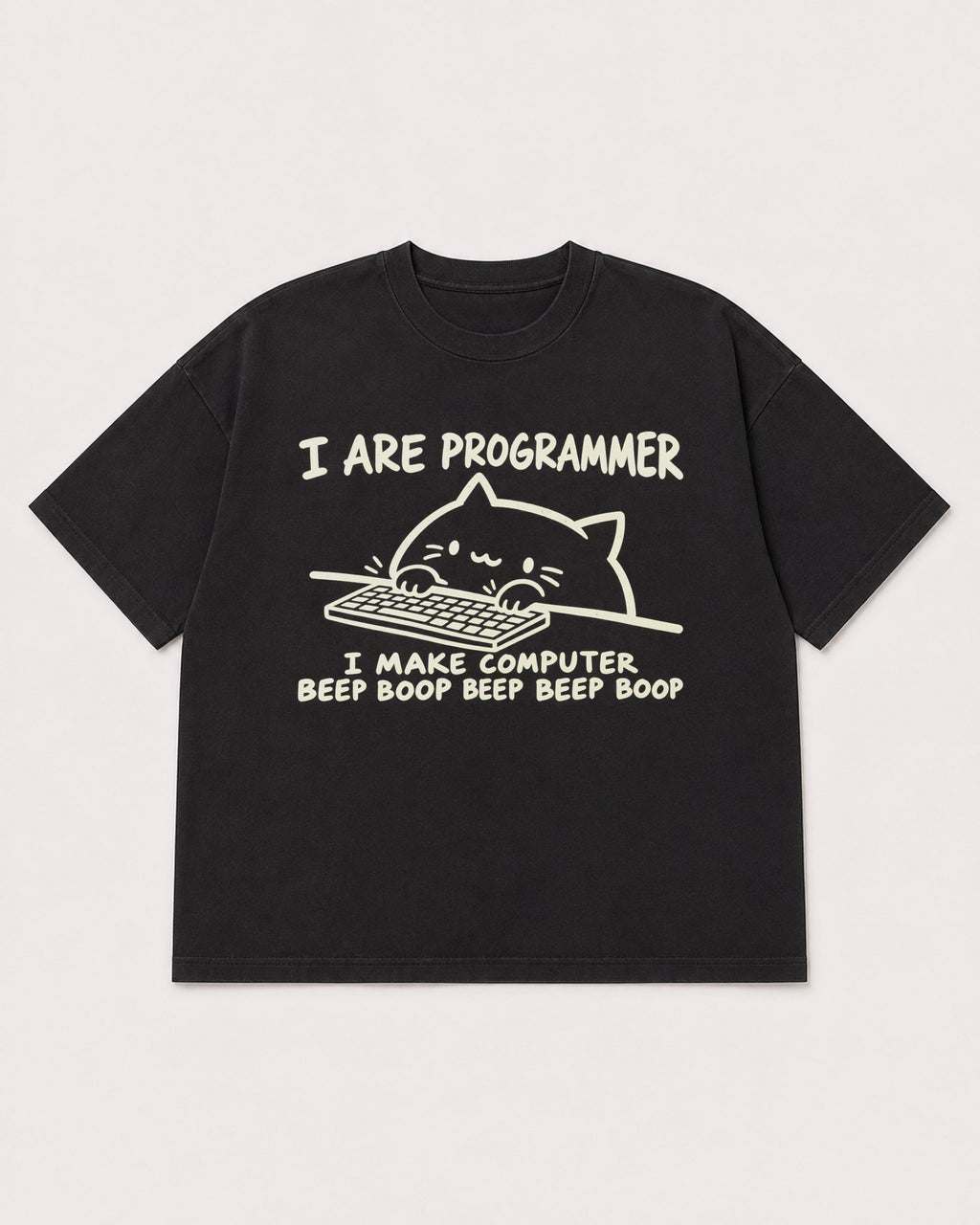 Mockup Boxy Heavyweight Tee Black product