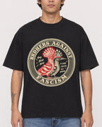 Mockup Boxy Heavyweight Tee Black male close-up 06