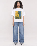 Mockup Boxy Heavyweight Tee White female full-body 10