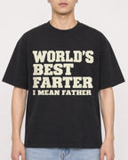 Mockup Boxy Heavyweight Tee Black male close-up 21