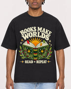 Mockup Boxy Heavyweight Tee Black male close-up 05
