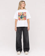 Mockup Boxy Heavyweight Tee White female full-body 08