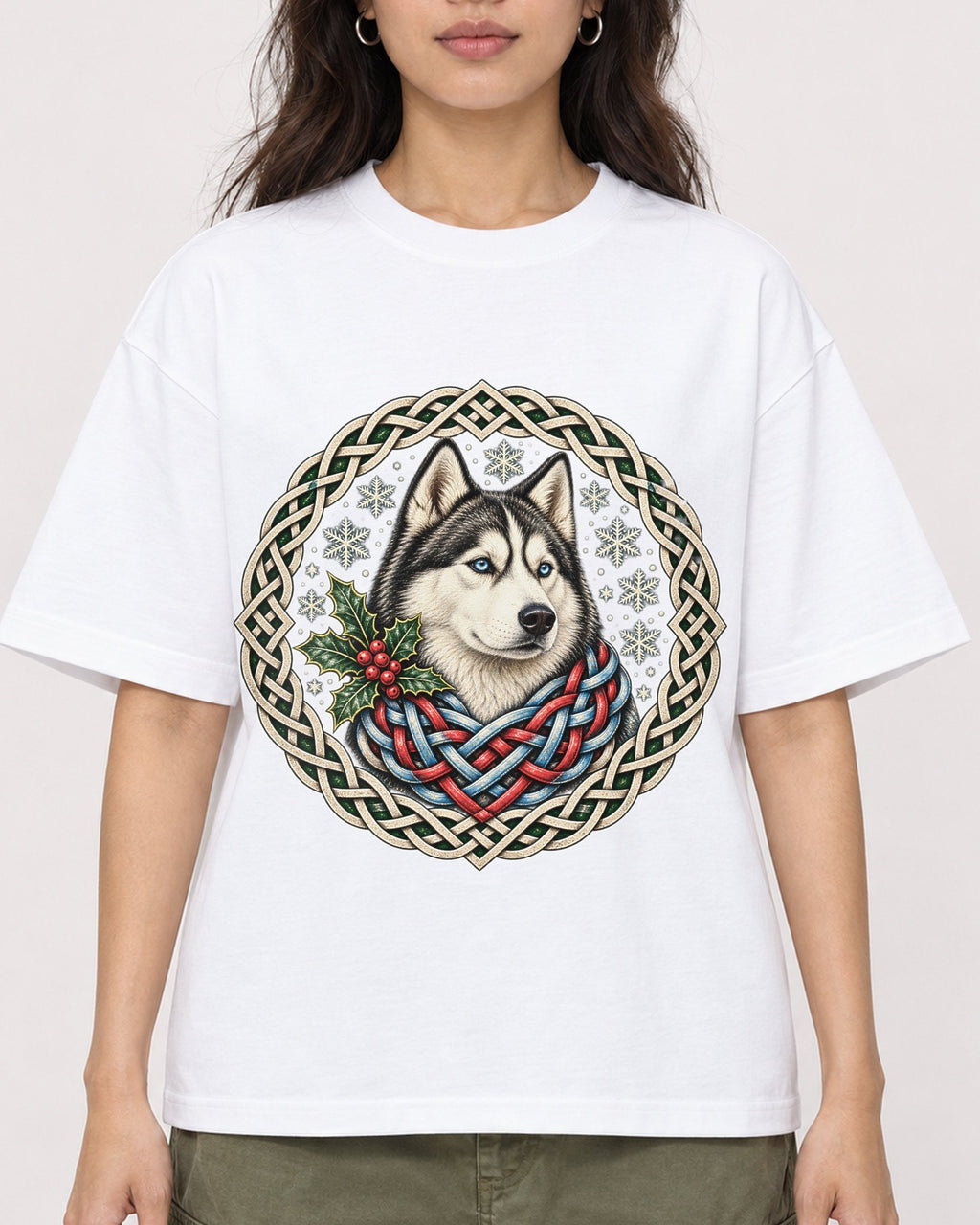 Mockup Boxy Heavyweight Tee White female close-up 02