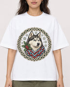 Mockup Boxy Heavyweight Tee White female close-up 02