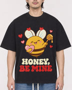 Mockup Boxy Heavyweight Tee Black male close-up 23