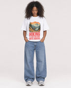 Mockup Boxy Heavyweight Tee White female full-body 05