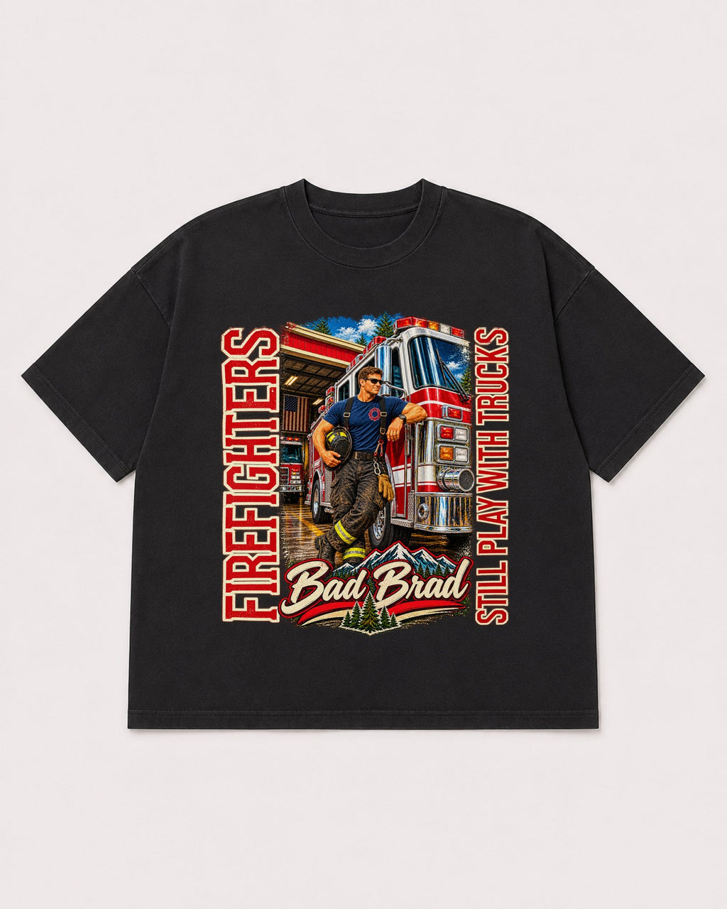 Mockup Boxy Heavyweight Tee Black product