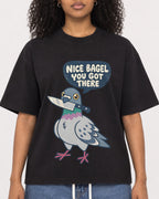 Mockup Boxy Heavyweight Tee Black female close-up 05