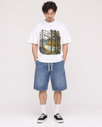 Mockup Boxy Heavyweight Tee White male full-body 03