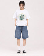 Mockup Boxy Heavyweight Tee White female full-body 21