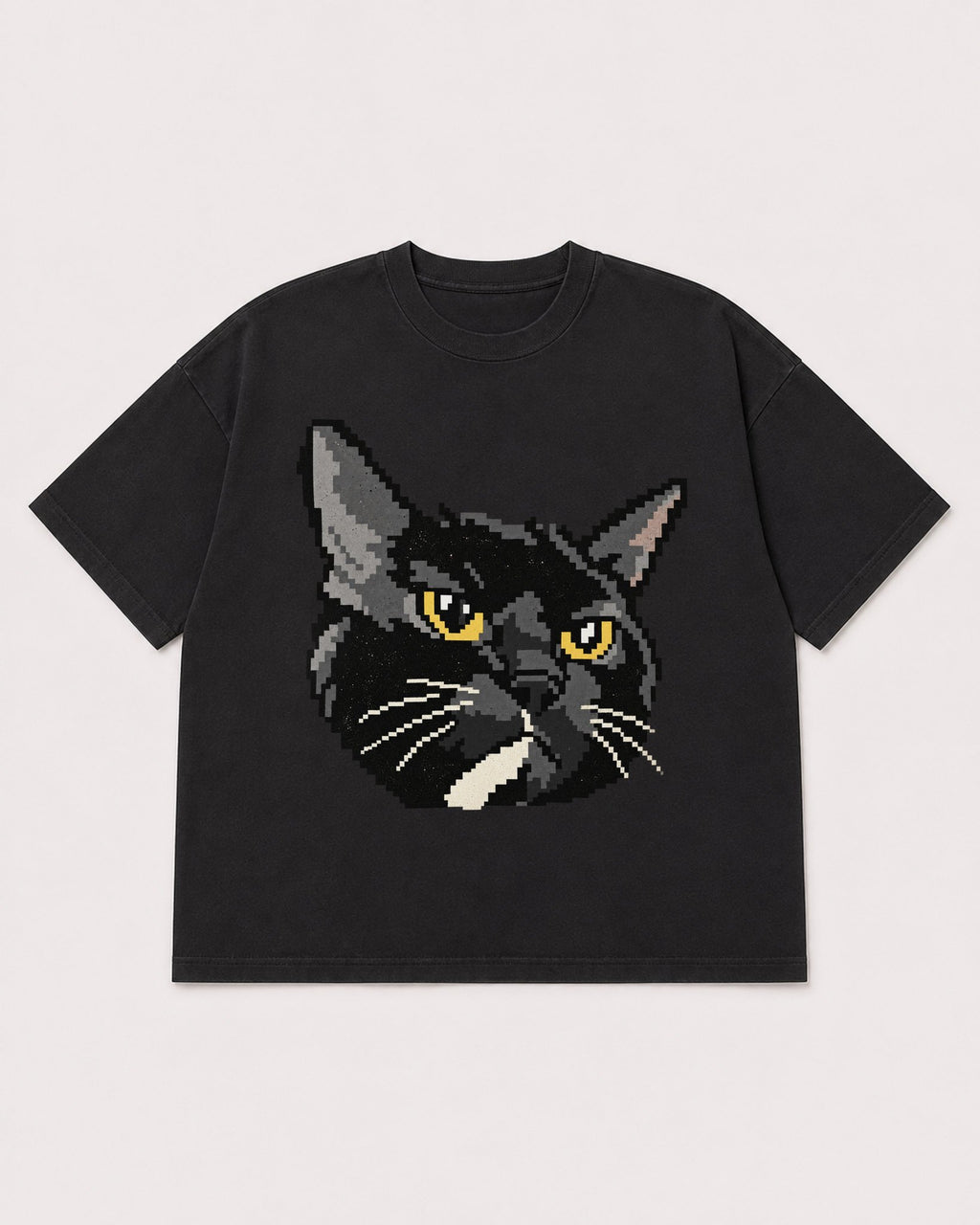 Mockup Boxy Heavyweight Tee Black product