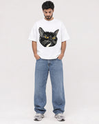 Mockup Boxy Heavyweight Tee White male full-body 07