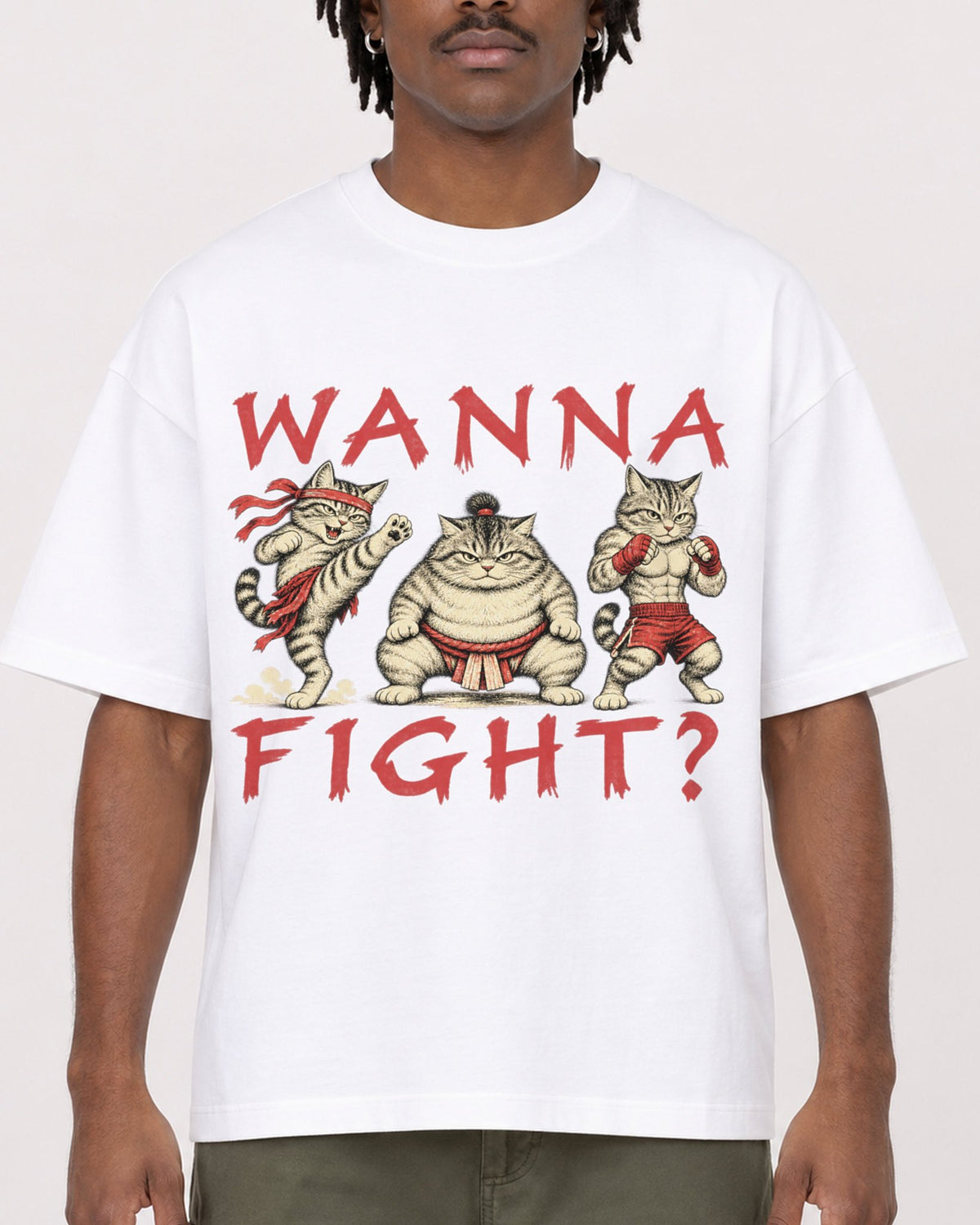 Mockup Boxy Heavyweight Tee White male close-up 04