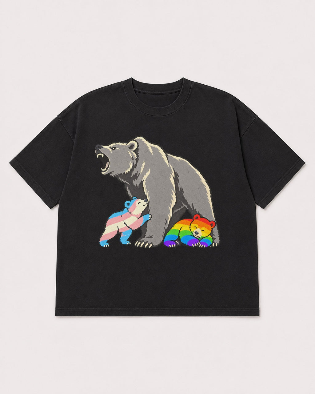 Mockup Boxy Heavyweight Tee Black product