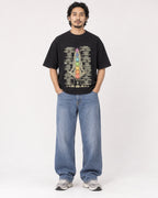 Mockup Boxy Heavyweight Tee Black male full-body 22